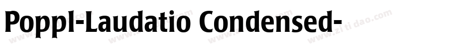 Poppl-Laudatio Condensed字体转换